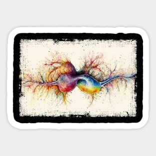 Abstract Human nerve cell Sticker